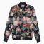 Custom fashion floral print bomber jacket bomber jacket for men women