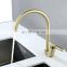 Stainless steel gold kitchen faucet brushed gold washbasin mixing kitchen hot and cold water faucet