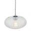 1LT PENDANT CHROME & RIBBED GLASS FOR KITCHEN