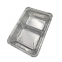 800ml 2 Compartment Take Out Grid Food Foil Tray