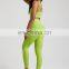 Women High Neck Shockproof Strap Sports Bra Side Pocket Leggings Two Piece Yoga Gym Suit Set Good Quality Workout Training Wear
