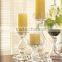 high clear long-stemmed Glass Candle Holders table centerpiece Rome candlestick holder