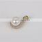 2016 fresh water pearl pendant designs 10k gold with real diamond nacklace