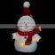 The fine mini led ceramic snowman night light for christmas decoration