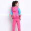 China hot sale factory free design cotton long coat &pants girl suit