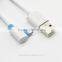 High speed 90 degree micro usb charging cable 90 Degree right/left Angle USB Cable