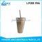 Double wall stainless steel travel mug tumbler with straw