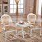 Living room furniture Ivory white low height round coffee table
