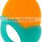 cute baby toy BPA free silicone fruit teether