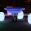 PE Plastic Material LED lighting and Commercial Furniture General Use led bar stools