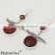 Hermosa Exclusive Red Dichroic Glass Garnet Sterling Silver Gems Hook Earring