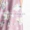 2016 Latest Design A-Line Short Sleeve Dress With Plant Printed