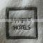 five star quality embroidery logo velour hotel slipper