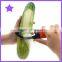 Silicone Handel 3-piece fruit peeler with Straight, Serrated, Julienne Blades red apple peeler