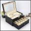 Spot wholesale PU leather transparent skylight double layer drawer 20 watches show sales of storage boes custom