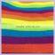 short pile acrylic jacquard stripe rainbow faux fur