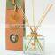 Natrual reed diffuser with rattan sticks in clear square bottle of competitive price