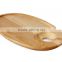 2015 new design Maple Wine and Dine serving Plate with Wine Glass Holder Oval bamboo food plate