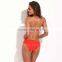 The Mystery of Elastic Straps - RELLECIGA Reddish Orange Strappy Push-Up Bandeau Top Wholesale Swimwear Bikini