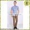 Fashion Non-Iron Short Sleeves Check Shirts For Men