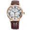 2016 latest WEIQIN W40002 unisex 40mm diameter leather strap day date featured roman numerals watch