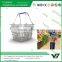 2015Hot Sale! Two Handle Metal Wire Shopping Basket