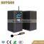 T-243 chinese PA system 2.4g wireless microphone wooden bass big wall mount cheap prices professional active speaker