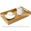 Trade assurance Plain Wood Serving Tray Large Wooden Breakfast Tea Serving Bed Tray With Handle