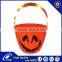 High Quality Halloween Plastic Lighted Pumpkin Bucket