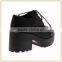 WOMENS LADIES CHUNKY CLEATED PLATFORM MID BLOCK HEEL ANKLE CASUAL SHOES