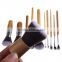 11 Pieces Makeup Brush Set Professional Bamboo Handle Premium Synthetic Kabuki Cosmetics Brushes Kit With Bag