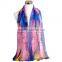Factory China Sunscreen Georgette Silk Colorful Girl's Scarf Shawl