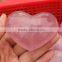 Natural polished rose crystal stone heart