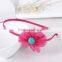 Baby girl polyester grosgrain layered flower design hair band