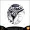 Stylish stainless steel animal head shape indian ring