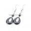 Unique women feast jewelry with long drop ceramic black earrings