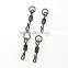 wholesale quality carp fishing Long body Q-shaped swing snap with solid ring