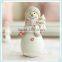 Small Resin Snowman Figurine in Christmas Girl Design