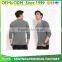 New design men's 65%cotton 35%polyester long sleeve v neck plain t shirt