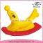 China made colorful tri-color children plastic rocking horse