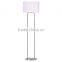 2017 hotel decorative Chrome modern floor lamps with linen shade good for inn decor high end