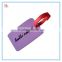 100% Eco-friendly factory direct wholesale silicone luggage tag, eco-friendly PVC luggage tag
