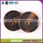 4 holes brown customized logo engraved sewing resinic buttons