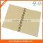 Kraft cover spiral writing pads filler papers eco-friendly notebook with pen