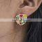MUSE MN10061 Crystal Colorful Enamel Pendant Jewelry Set Wholesale
