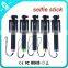 New foldable aluminum monopod selfie stick with bluetooth shutter button