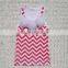 Fancy Red Striped Cotton Chevron Petti Top Designed for Stage Girl Top