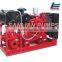 Split case pump trailer with diesel
