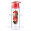 BPA free Lemon juice tritan shark bottle, Cold drink fruit infuser sports bottle, tritan fruit infuser water bottle