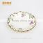 Wholesale ceramic plates dishes,golden round plate grape style